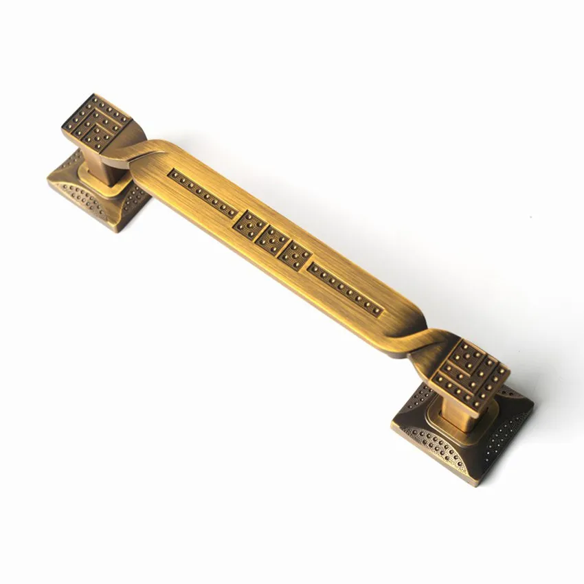 275mm vintage style big gate door handles bronze wooden glass door