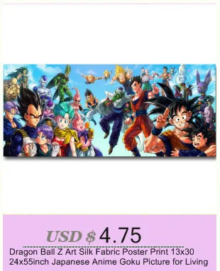 Dragon Ball Z художественная шелковая ткань постер принт 13x20 20x30 дюймов японское аниме Гоку картина для гостиной настенный Декор подарок 024