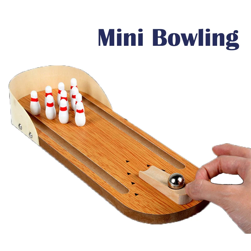 

Mini Table Bowling Game Desktop Family Party Playing Board Games Toys For Kid and Adult