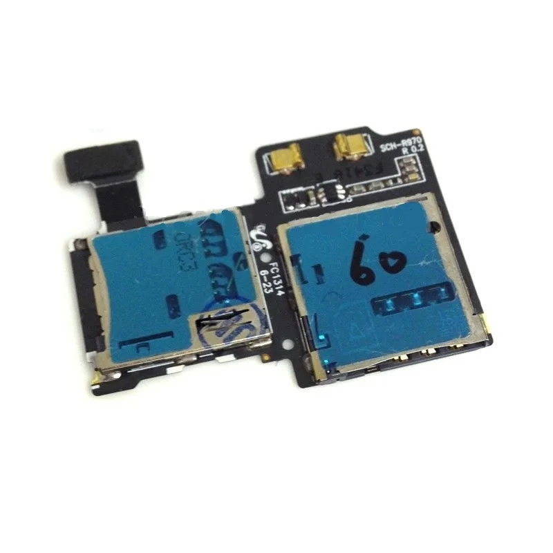 

For Samsung Galaxy S4 U.S.Cellular SCH-R970 SIM And MicroSD Memory Card Holder Slot Contact Flex Cable