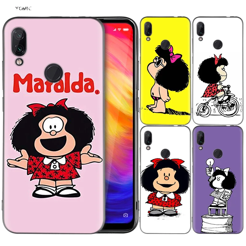 

Silicone Coque Case for Xiaomi Redmi Note 7 6 5 Pro Mi A1 A2 8 Lite 9 GO Poco F1 S2 4 4X Plus Mafalda