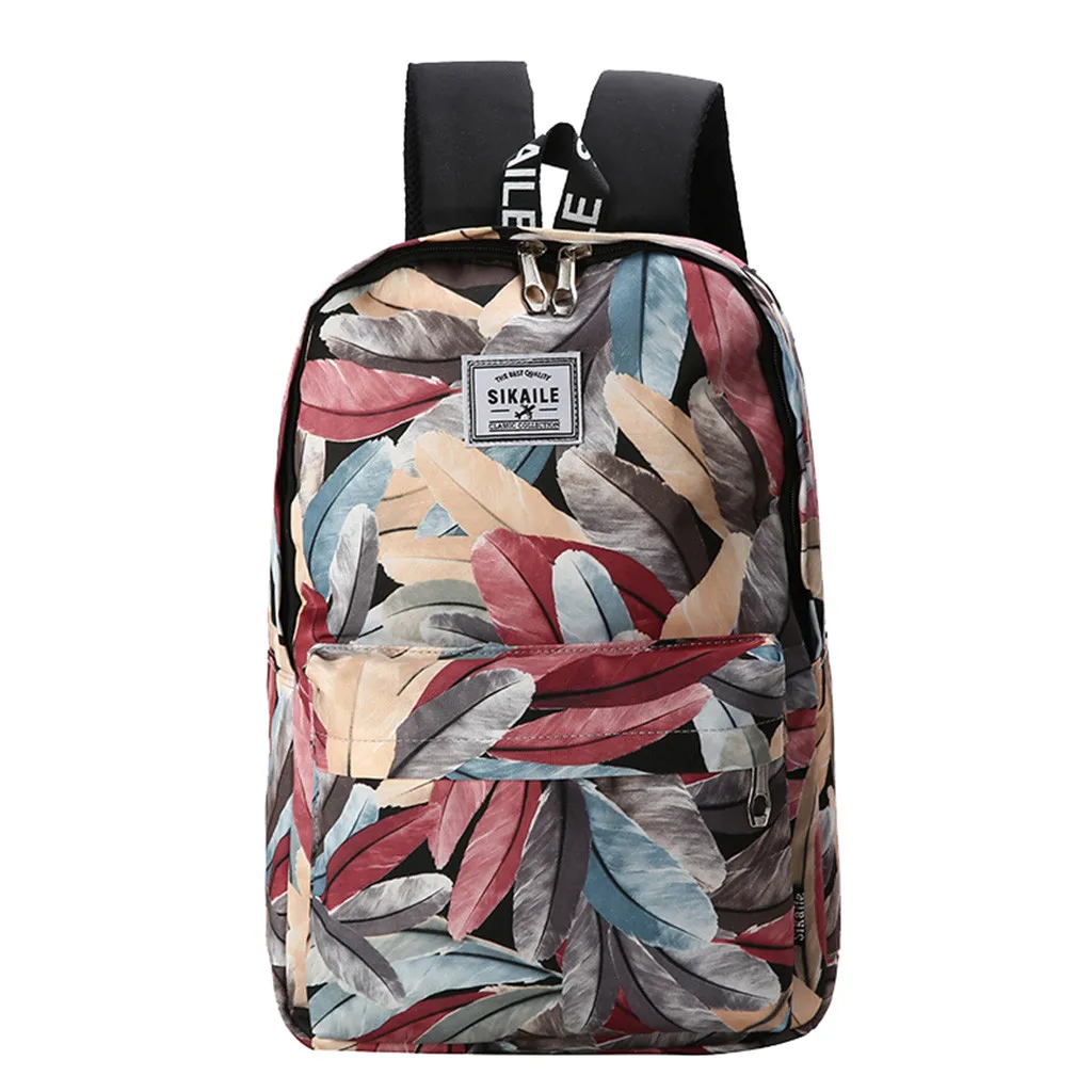 

Couple Street Oxford Backpack Waterproof Large Capacity Travel School Backpack Anti Theft Floral Travel Backpack Women Men