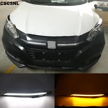 

CSCSNL 2PCS LED Daytime Running Light With Turn Signal Car Headlight Eyebrow Decoration For Honda HRV HR-V 2015 2016 2017 2018