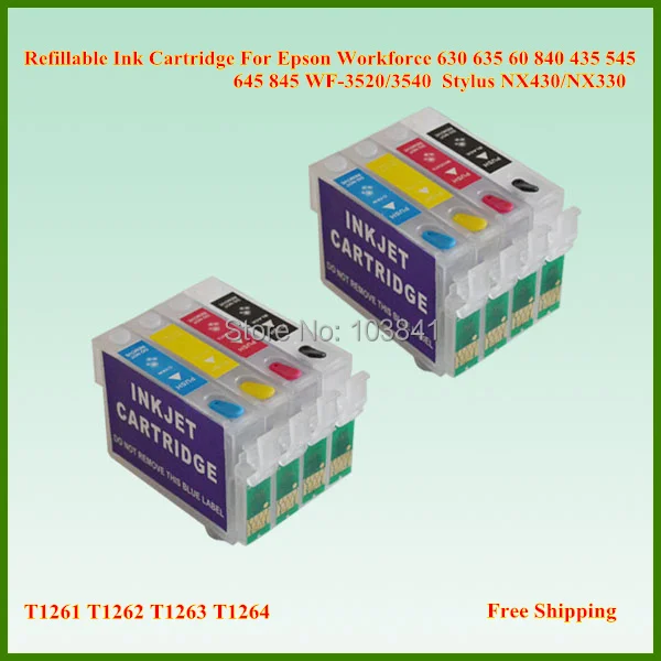 1261 T1261 T1262 T1263 T1264 Refillable Ink Cartridge For Epson