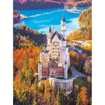

DIY 3D Diamond painting scenery Full Diamond mosaic Castles Trees Full Square Diamond embroidery Cross stitch KBL