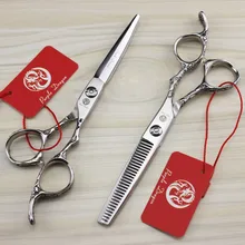 527#6 дюймов бренд фиолетовый дракон высшего класса Парикмахерские ножницы JP 440C парикмахерские ножницы для резки Thinning ножницы для волос