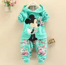 New Baby Girls Set baby girl christmas outfits Sport suit clothing set children hoodies pants kids minnie clothes sets Spring