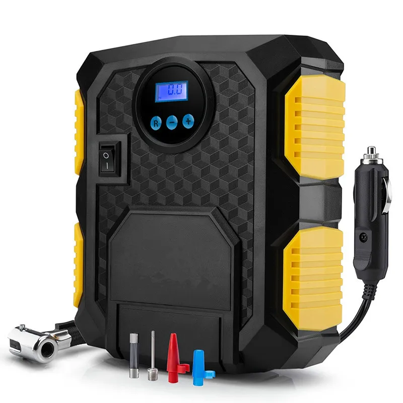 Inflador de neumáticos con compresor de aire – Bomba de aire portátil DC  12V 100PSI – Manómetro clásico y luz LED de emergencia – Neumático de  coche