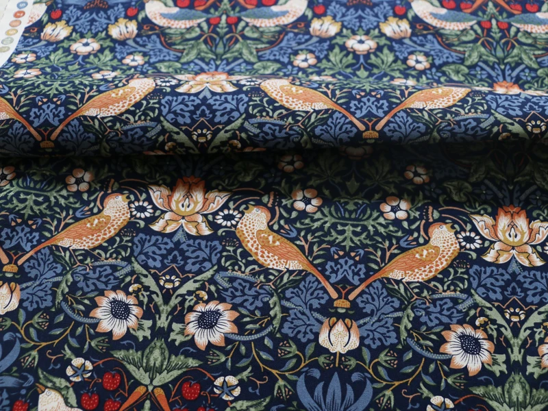Качественные птицы цветок платье рубашка ремесло шитье Текстиль Винтаж хлопчатобумажная ткань
