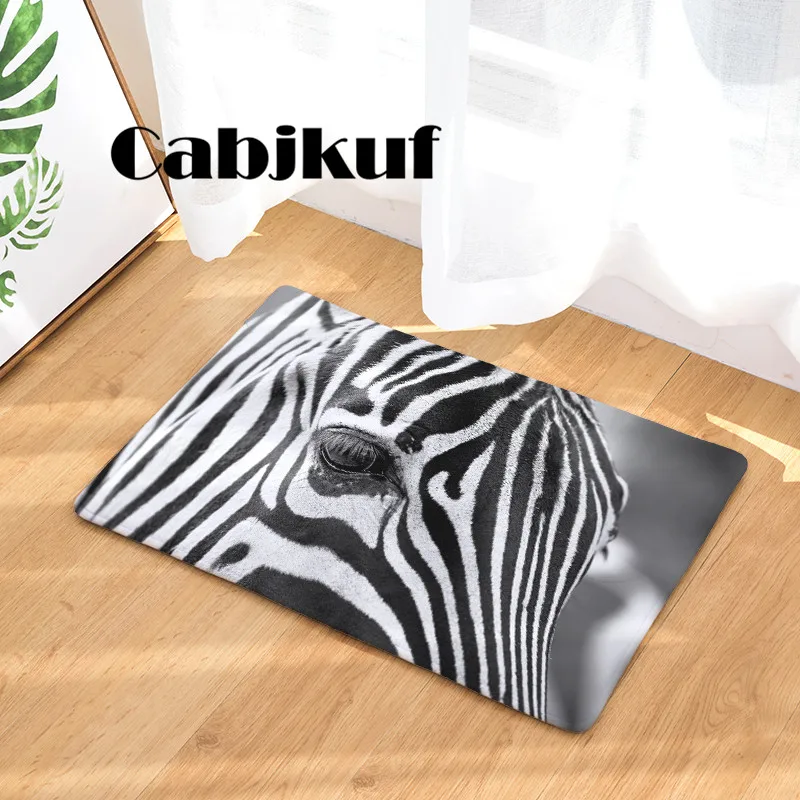 

HD Doormat Carpets Zebra Print Mats Floor Kitchen Bathroom Rugs 40X60or50x80cm