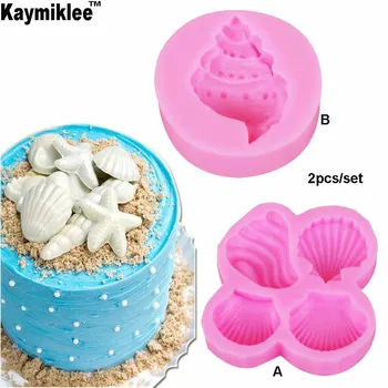 

C250 DIY Sea Shell Conch Cake Silicone Mold Fondant Cake Decorating Tools Gumpaste Chocolate Candy Soap ResinClay Mold