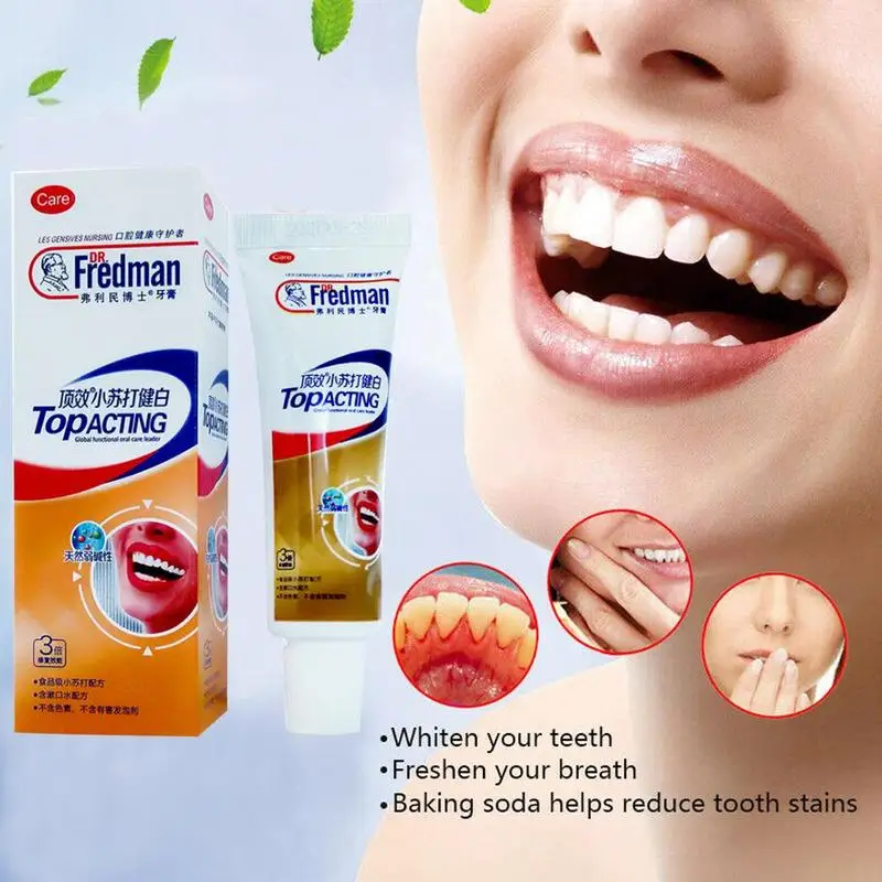 Tooth Care Teeth Whitening Toothpaste Mint Flavor Without Fluorine 20g Oral Hygiene Dental Health Beauty Tool Dental Oral Care