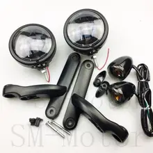 Acessórios da motocicleta 4.5 ”Suporte de Iluminação Sinal de Volta Ponto Fog Luz Para Harley touring FLHX 2006-2017
