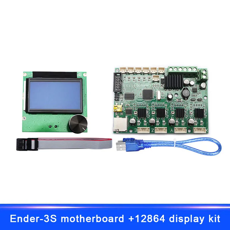 

Replacement Mainboard Motherboard+LCD Display Cables For Ender-3S 3D Printer Creality IJS998