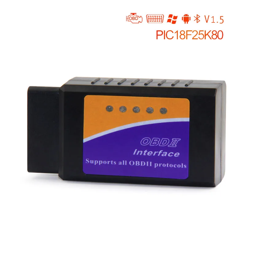 ELM327 V1.5 wifi Bluetooth USB PIC18F25K80 чип OBD OBD2 диагностический считыватель кода сканер ELM 327 V1.5 OBD2 для Android/IOS/PC - Цвет: OBDII BT