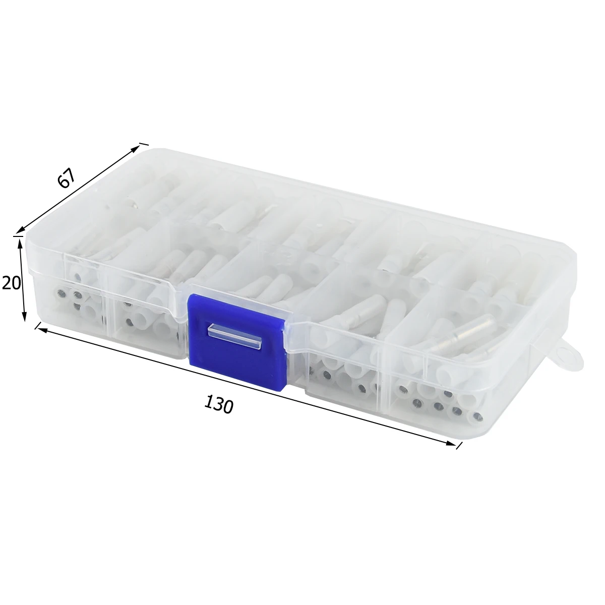 conector bala branco anal nylon totalmente isolado 02