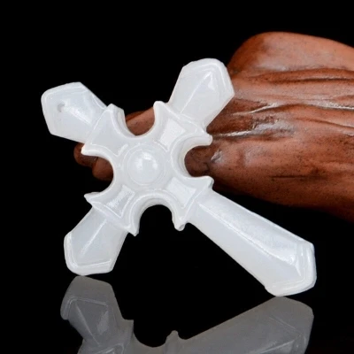 

Lovers, natural JADESt pendants, carved white cross necklaces, exquisite gifts for men and women.