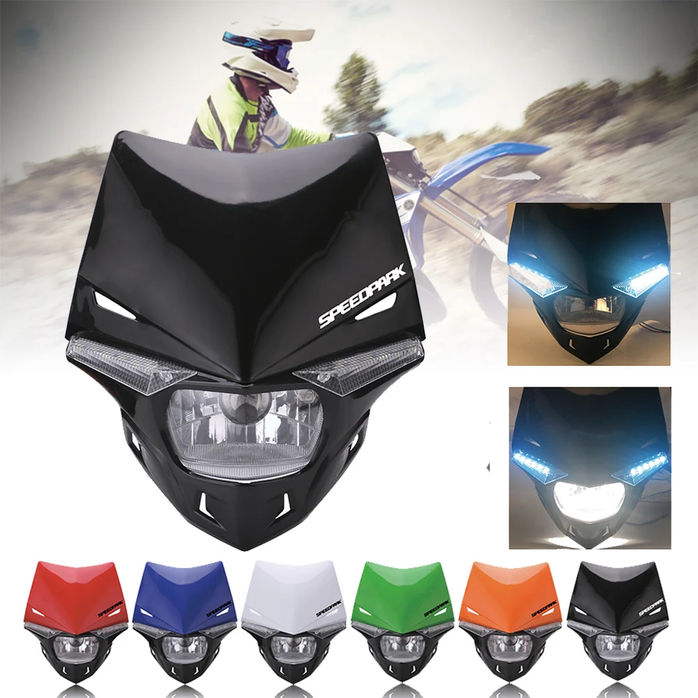 

SPEEDPARK Universal Motorcycle Enduro Head Light Supermoto Motocross Headlight Dual Sport for KTM EXC SX SXF XC MX SMR