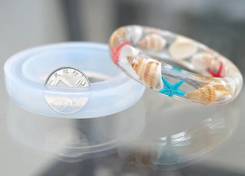 

Large size round Silicone bracelet mold for resin jewelry - Resin bangle molds - 57-72mm Size silicon bracelet moulds for resin