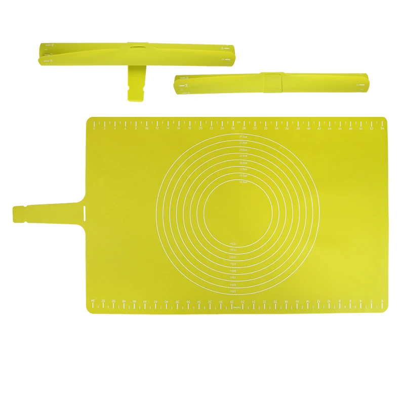 Creative Large Pastry Fondant Icing Pasta Silicone Work Kneading Dough Rolling Baking Mat With Measurements Tray