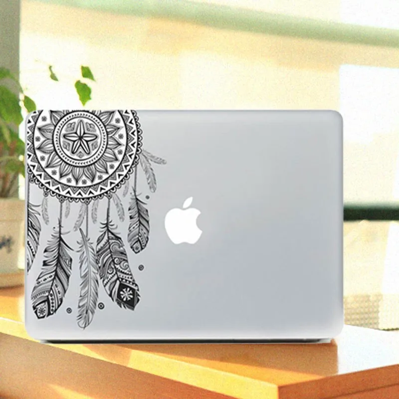 Vintage Dreamcatcher Feather Pattern Vinyl Decal Laptop Skin Case For
