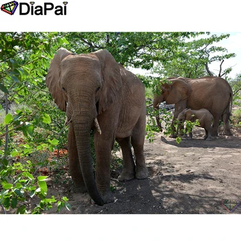 

DIAPAI 5D DIY Diamond Painting 100% Full Square/Round Drill "Animal elephant" Diamond Embroidery Cross Stitch 3D Decor A22877