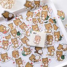 45 шт. Очаровательная маленькая собака Памятка наклейки пакет милый Kawaii наклейка на планировщик дневник Скрапбукинг Канцелярские принадлежности Escolar школьные принадлежности