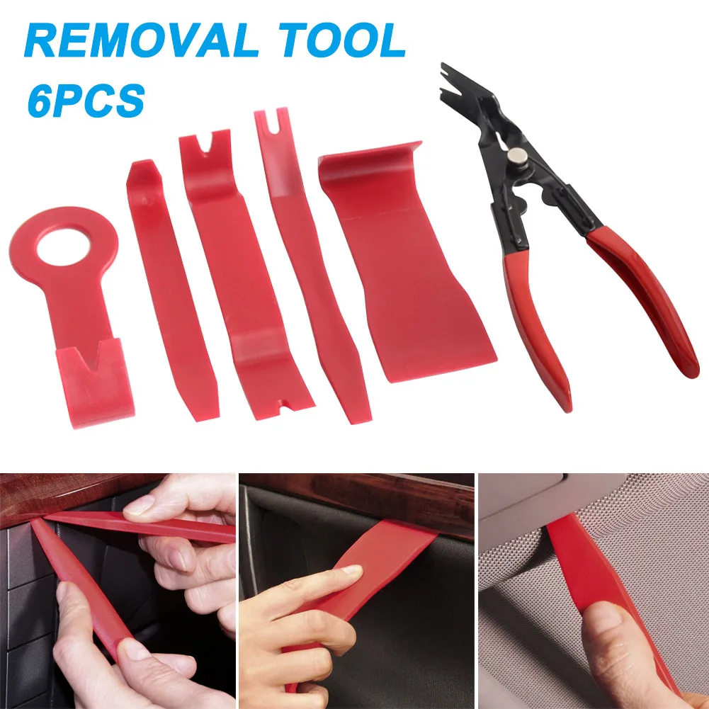 

6pcs/set Car Interior Removal Tool Cover Clips Installer Plastic Fastener Repair Tools YAN88