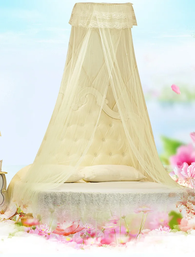 

High Density Romantic Hung Dome Mosquito Net Insect Repellent NET 5 Colors Have A Good Dream Easy Installation & Carry