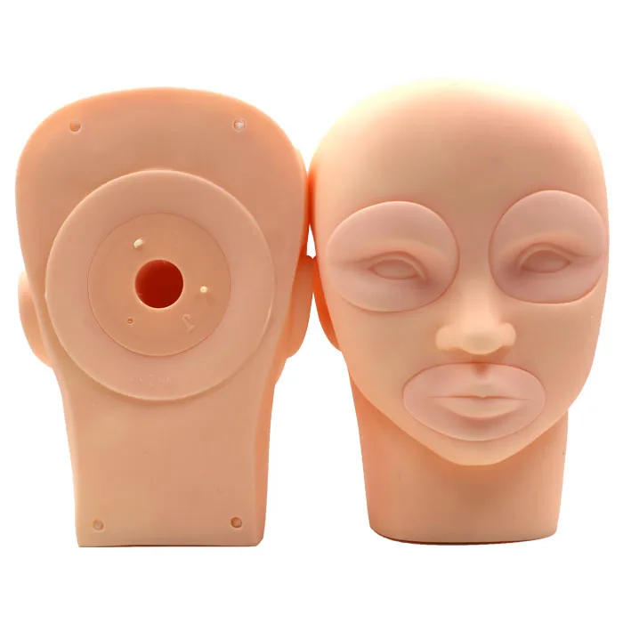 

Permanent Makeup 3D Tattoo Practice Skin Mannequin Head with 2pcs Eyes + 1pcs Lip For Tattoo Practice Tattoo Accessories