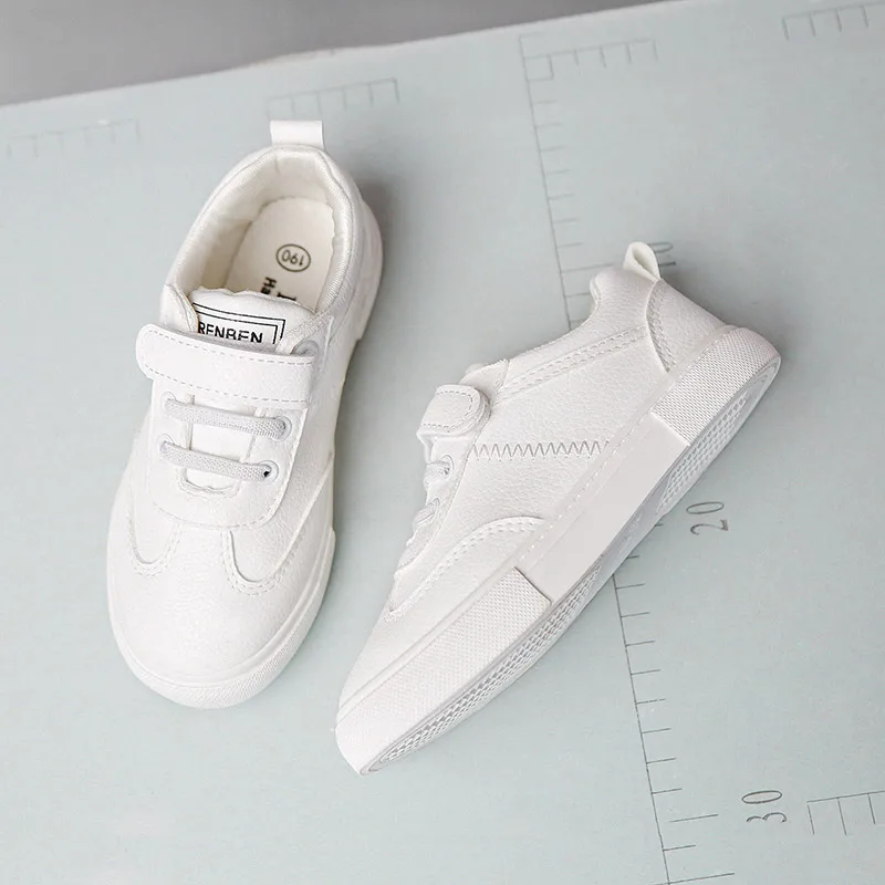 

2018 Spring and Summer Fashion PU Leather Shoes Bees Casual Shoes for Child Kids Sneaker White Black Shoes