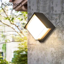 Apextech открытый настенный светильник алюминиевый+ ПММА дверной фонарь Водонепроницаемый балконное крыльцо Сад Путь огни для ландшафтного освещения