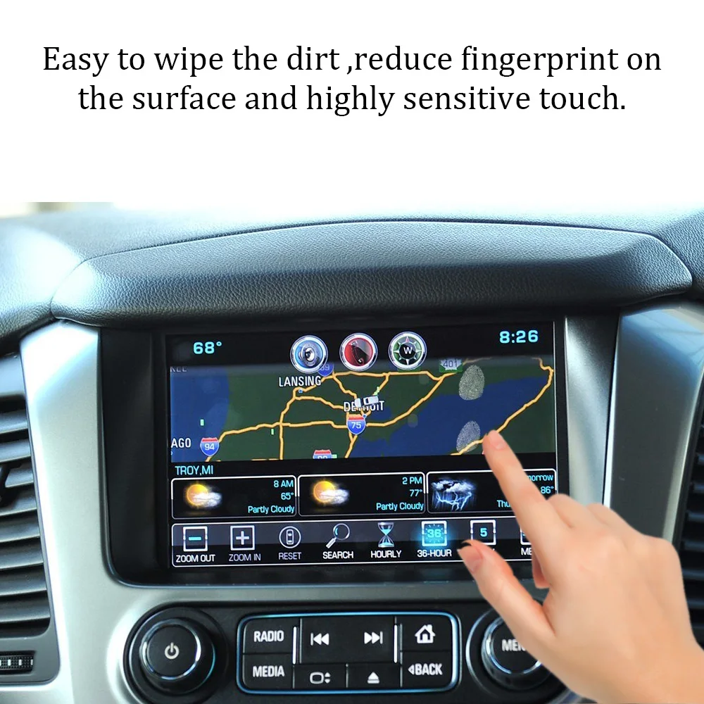 8 дюймов закаленное стекло для Chevrolet Chevy Suburban Tahoe 2015 2016 2017 2018 2019 аксессуары