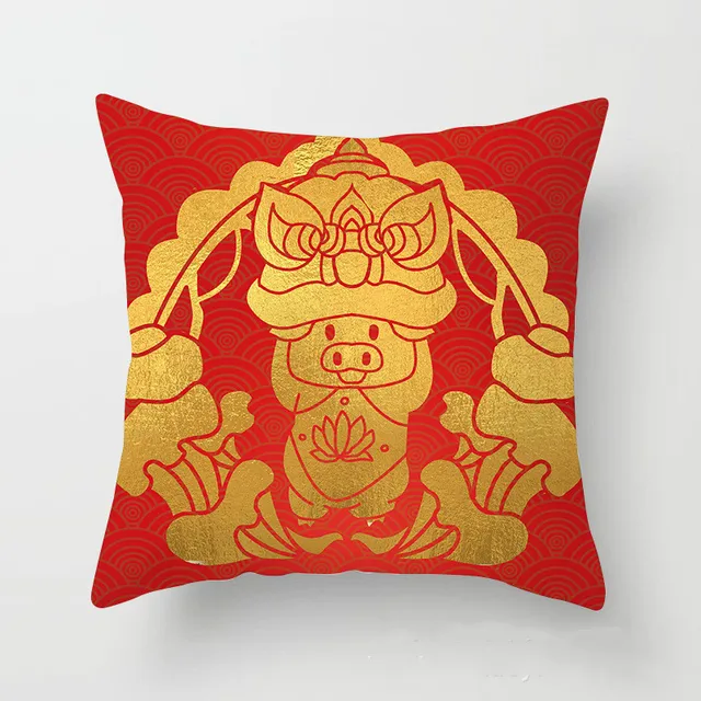 RULDGE Chinese Red Pillow Covers New Year Valentine's Day Wedding Gifts