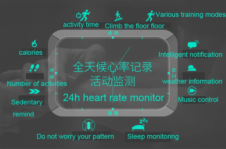 Original Garmin vivosmart HR+ plus GPS running swimming fitness bracelet Heart Rate Monitor sport Women Clock Smart watch men