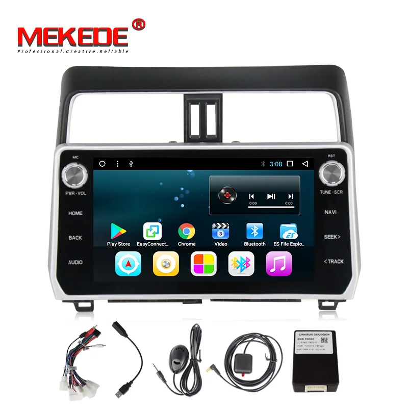 Best topway T3 Android 7.1  Car DVD multimedia player for toyota prado 2017 2018  with 3G WIFI BT SWC 2G RAM 16G ROM free shipping 5