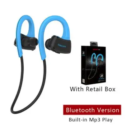 DACOM P10 Sport Bluetooth Headphone MP3 Player IPX7 Waterproof Running Wireless Earphone Stereo Earbuds Headset with Microphone - Цвет: retail box shipping