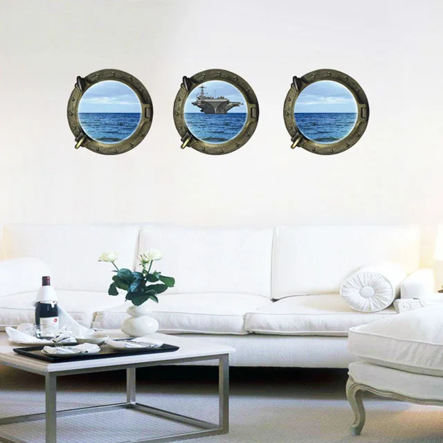 saturday monopoly diy home decor ocean aircraft carrier wall sticker art declas office home