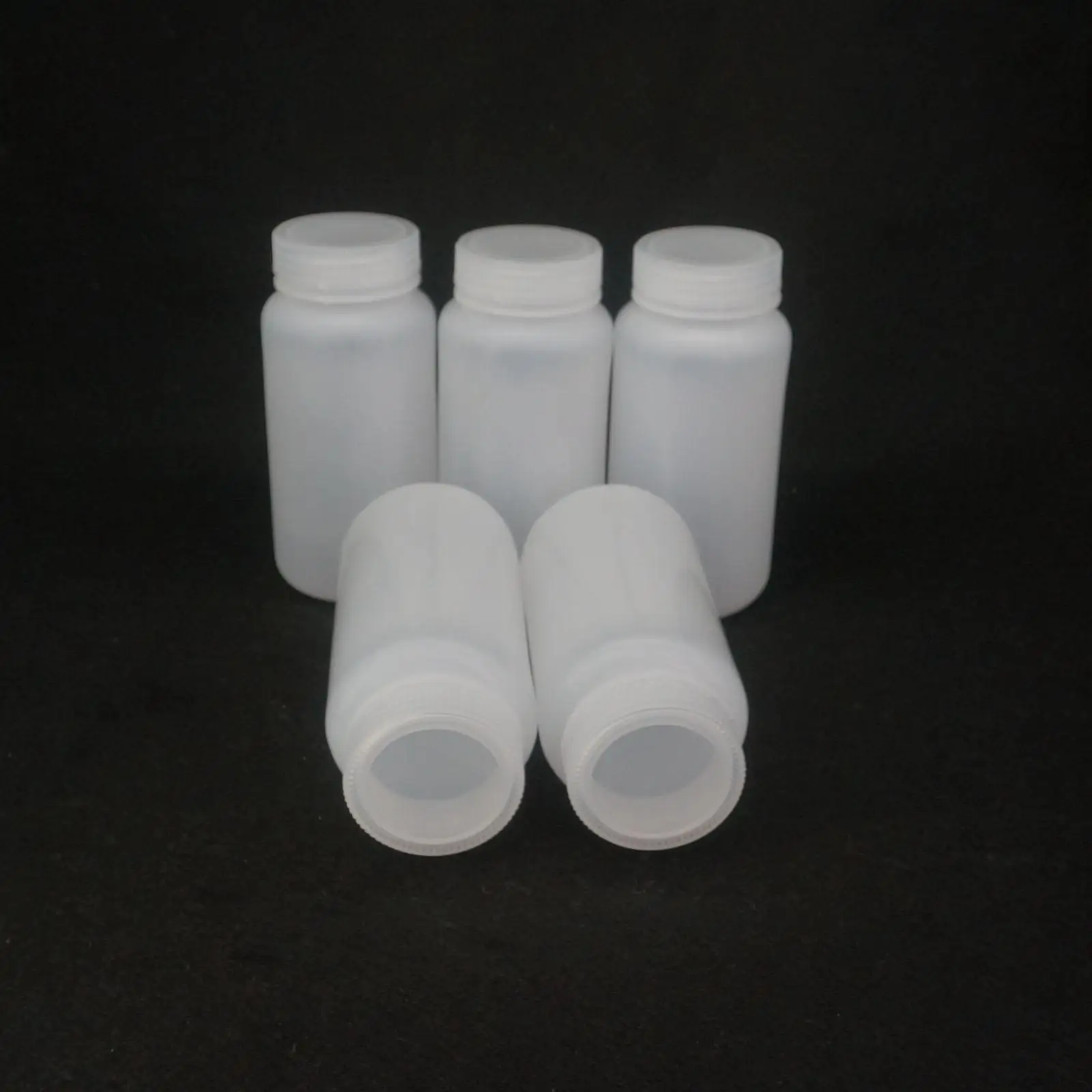 

Lot5 500ml White PP Plastic Cylindrical Chemical Container Reagent Bottle