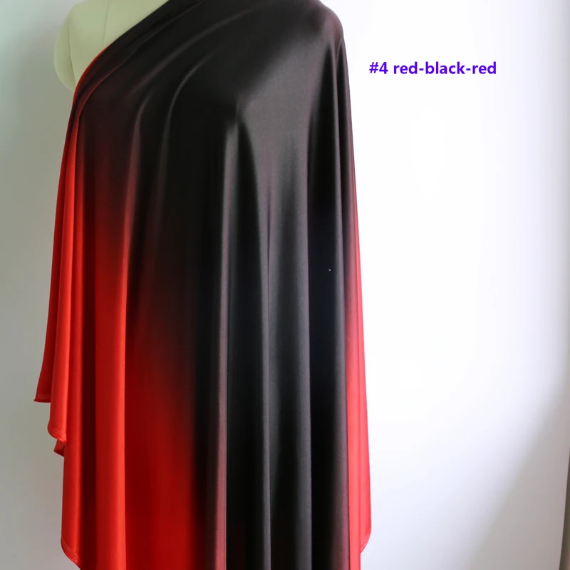 50 см* 150 см трикотажная ткань из спандекса, градиентный материал для вечернего платья, растягивающийся материал в 4 направлениях для спортивной Латинской одежды