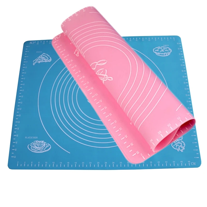 

Silicone pad baking cake tray 100% non-stick silicone pad table barbecue mat jelly soft candy dish kitchen supplies 50 * 40 cm