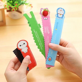 

1 pcs Cute cartoon Ruler Metric Rule Measuring Tool 15cm Drawing Template Ruler Student Kids Stencil Rule Stationery Supplies
