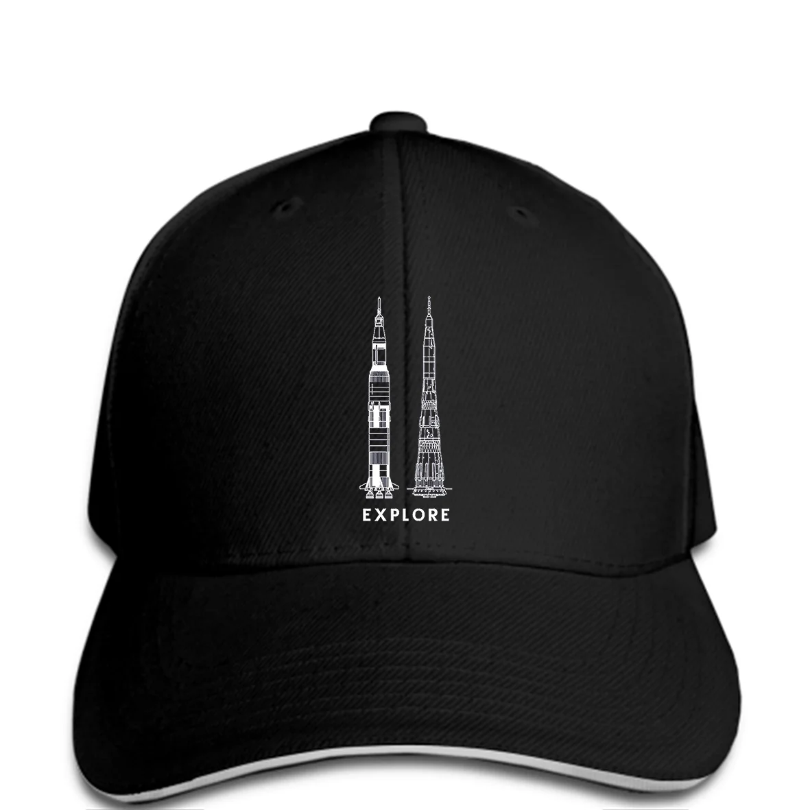 

Baseball cap Explore Saturn V Apollo Era Retro Space Exploration Hat Men's Retro Print Hat