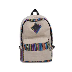 Новинка 2019 г. женские этнической краткое холст рюкзаки в стиле преппи школы дамы девочек студенческая школа дорожная сумка для ноутбука
