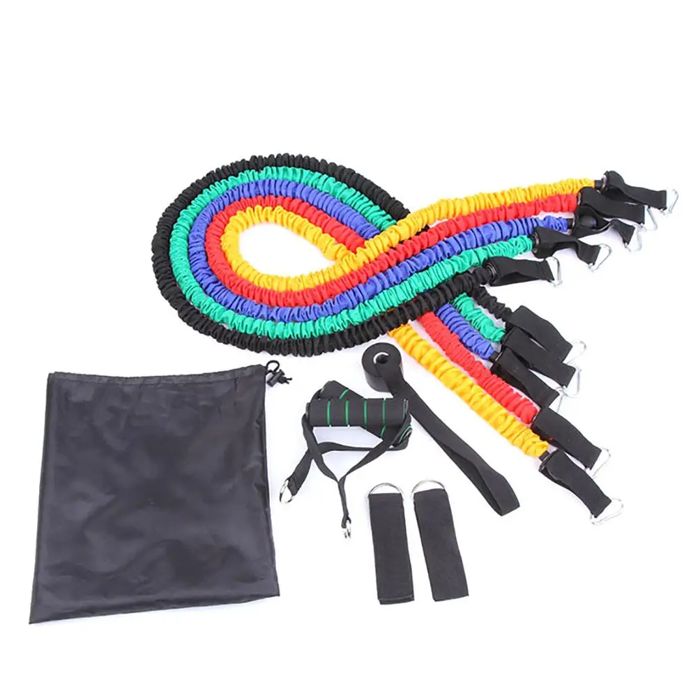 

11pcs/set Fitness Equipment Pilates Tubes Pull Rope Elastic Bands Gym Workout Resistance Bands Exercise Expanders Training