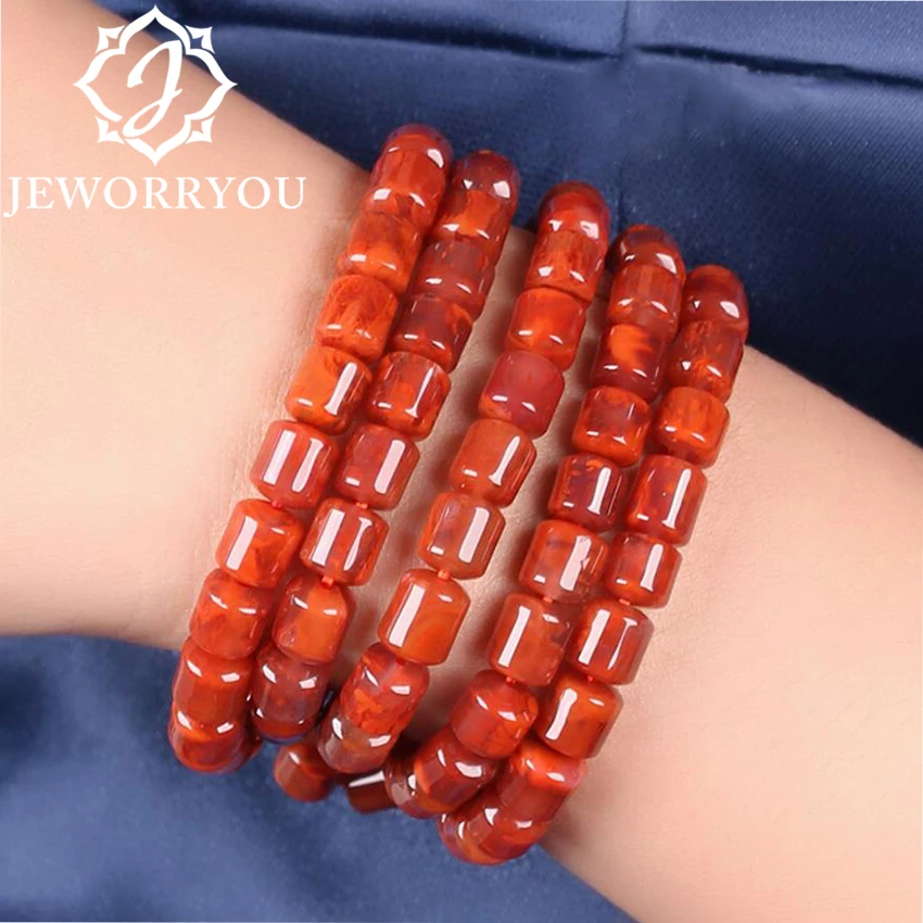 

Buddha Bracelet For Man Southern Red Agat Beads Bracelet women Five Laps 108 Beads 7x7mm-9x9mm Bracelets For Girls