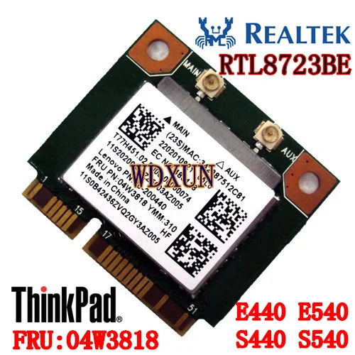 Realtek Rtl8723be для lenovo Thinkpad E440 E540 S440 S540 специальный Беспроводной Card FRU: 04w3818 модуль Wi-Fi 300 Мбит/с Pci-e