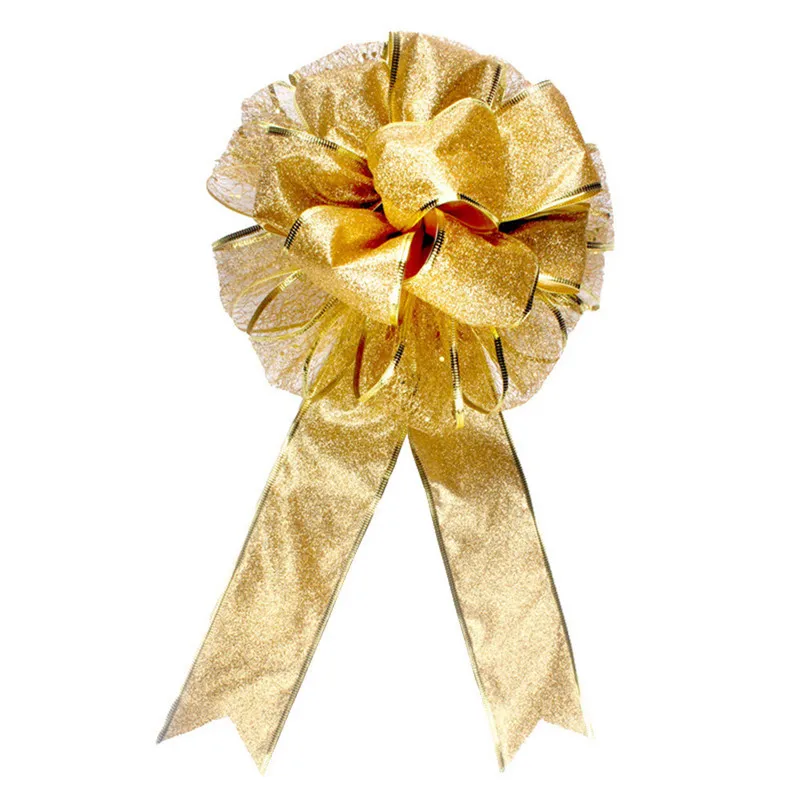 1 PC Large Christmas Bow Red and Gold Bow Bouquet Handcraft Party Decoration christmas decorations for home Tree Ornament N07 (10)