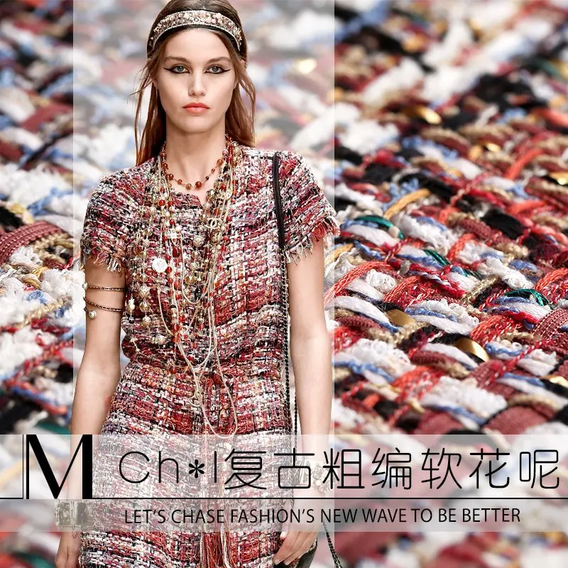 

2018 NEW Autumn&winter NEW High-end custom Fancy Suiting Fabric For Women Coat With 145cm Fashion cloth DIY Sewing Hot Sale