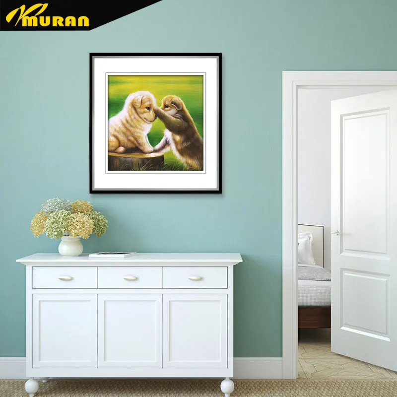 Муран Алмазная вышивка 3D diy особой формы Китай животные мультфильм милые собаки 5D